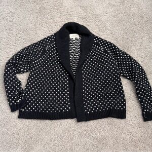 Women's THE GREAT tiny hearts open shawl cardigan EUC Size 0